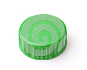 Blank green plastic bottle cap