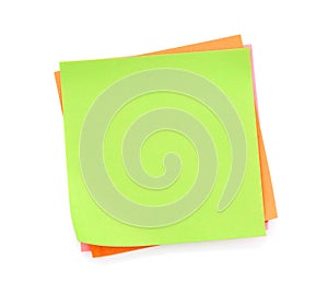 Blank green post-it note