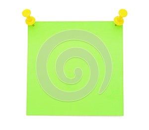 Blank green post-it note