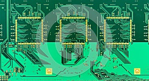 Blank green printed circuit board (PCB)