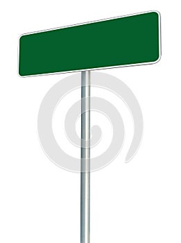Blank Green Road Sign Isolated, Large White Frame Framed Roadside Signboard