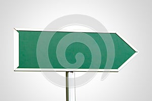 Blank Green Sign with Right Direction