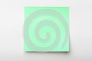 blank green sticky notes on white background. Mockup sticky Note Paper. Use post it notes to share idea on sticky note. sheets for