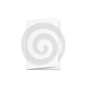 Blank Greeting card mockup vector on white background. Mockup co