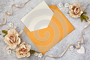 Blank greeting cards for wedding day