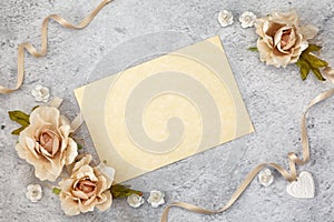 Blank greeting cards for wedding day