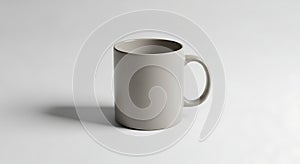 Blank Grey Coffee Mug on White Background