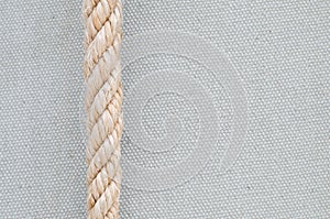 Blank Grungy Canvas Background and rope.