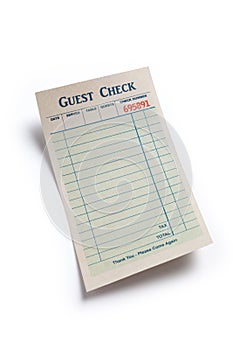 Blank Guest Check