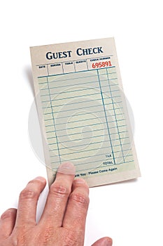 Blank Guest Check