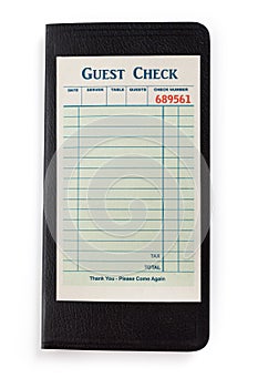 Blank Guest Check