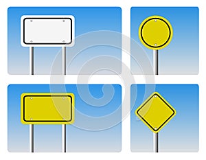 Blank guidepost sign