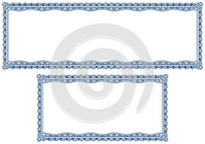 Blank guilloche borders for diploma or certificate