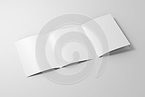 Blank half-folded flyer leaflet