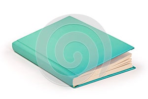 Blank hardcover aqua book - clipping path photo