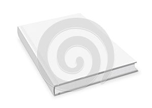 Blank hardcover book isolated on white background