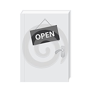 Blank hardcover white book stand mock up vector similar the door