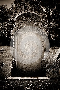 Blank headstone