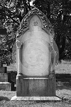 Blank headstone