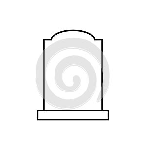 Blank headstone outline icon.