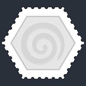 Blank Hexagon Postage Stamp