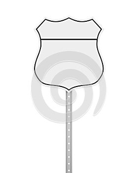 Blank Highway Route Shield Isolated