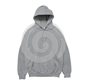 blank hoodie sweatshirt color grey front view