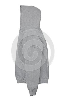 Blank hoodie sweatshirt color grey side arm view