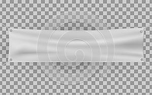 Blank horizontal banner, streamer, mockup, isolated.