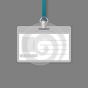 Blank ID badge