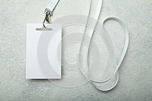 Blank ID card / badge / event pass, on white background. Mockup