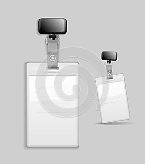Blank identification card Badge ID template