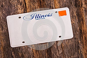 Blank Illinois License Plate