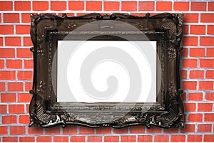 Blank image frame and wall