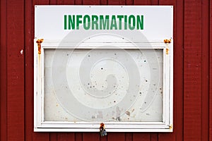 Blank information board