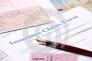 Blank insurance claim form