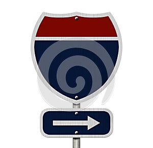 Blank Interstate Sign for your message