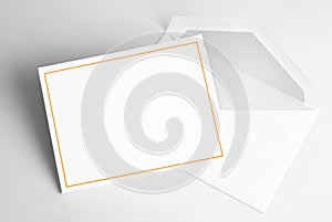 Blank invitation card and envelope photo