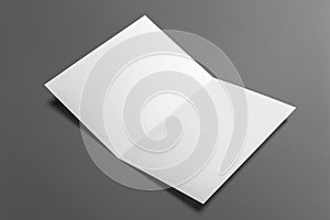 Blank invitation card isolated on grey