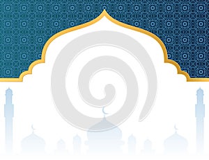 Blank islamic background with mosque