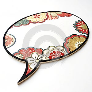 Blank Japanese pattern comic book text bubble