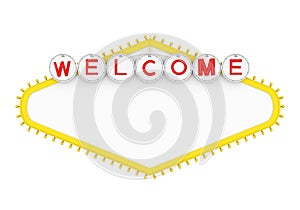 Blank Las Vegas Welcome Sign Isolated