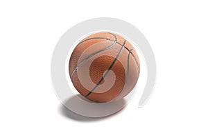 Blank leather basketball ball mock up, side view photo
