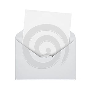 Blank letter in an envelope