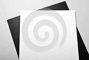 Blank letterhead and folder