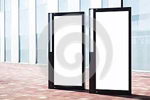 Blank Light Box Template Vertical sign stand outdoor