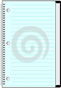 Blank lined notebook background