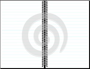 Blank lined notebook background