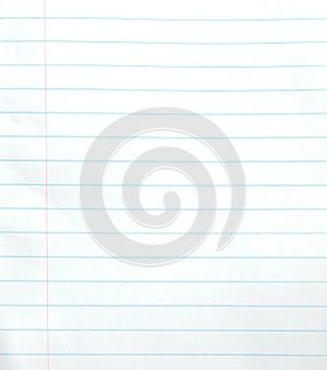 Blank lined notebook paper background
