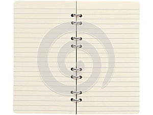 Blank lined notebook paper close-up